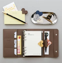 Vegan Leather Button 6 Ring A6 Planner