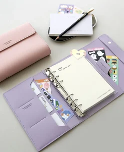 Vegan Leather Button 6 Ring A6 Planner
