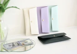 Vegan Leather Cash Envelope Pouch