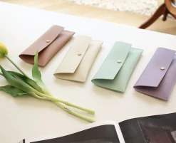 Vegan Leather Cash Envelope Pouch