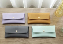 Vegan Leather Cash Envelope Pouch