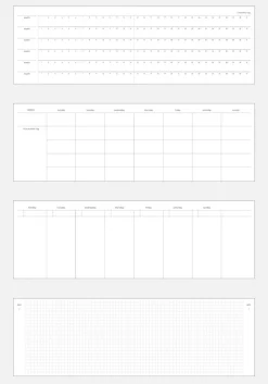 Vegan Leather Simple Semi Year Weekly Planner