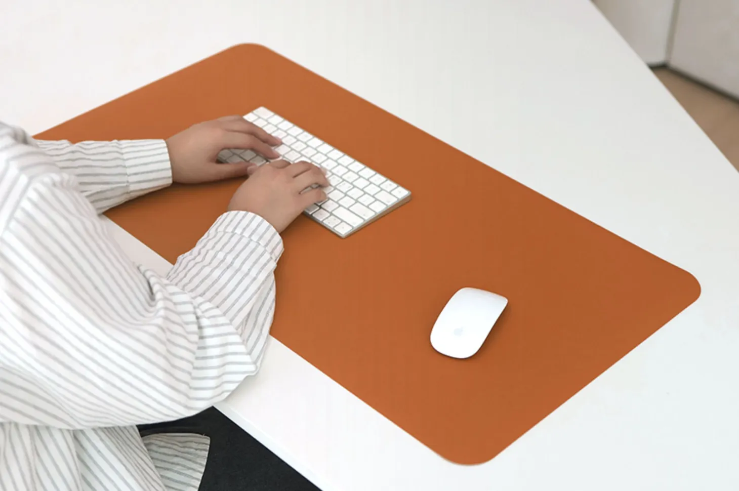 Vegan Leather Wide Desk Mat
