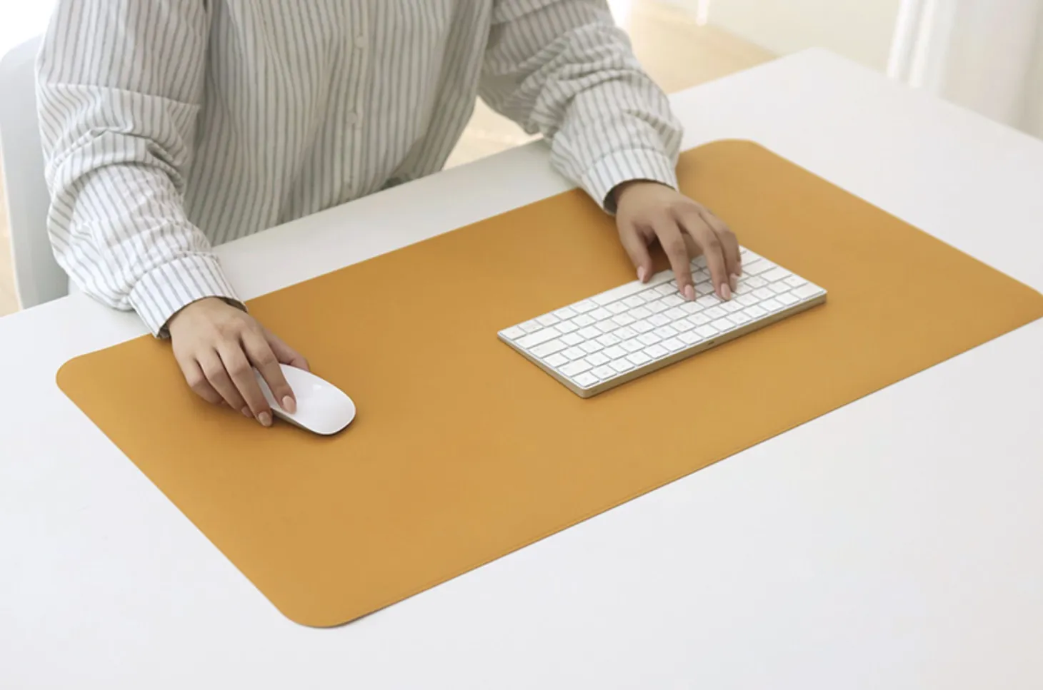 Vegan Leather Wide Desk Mat