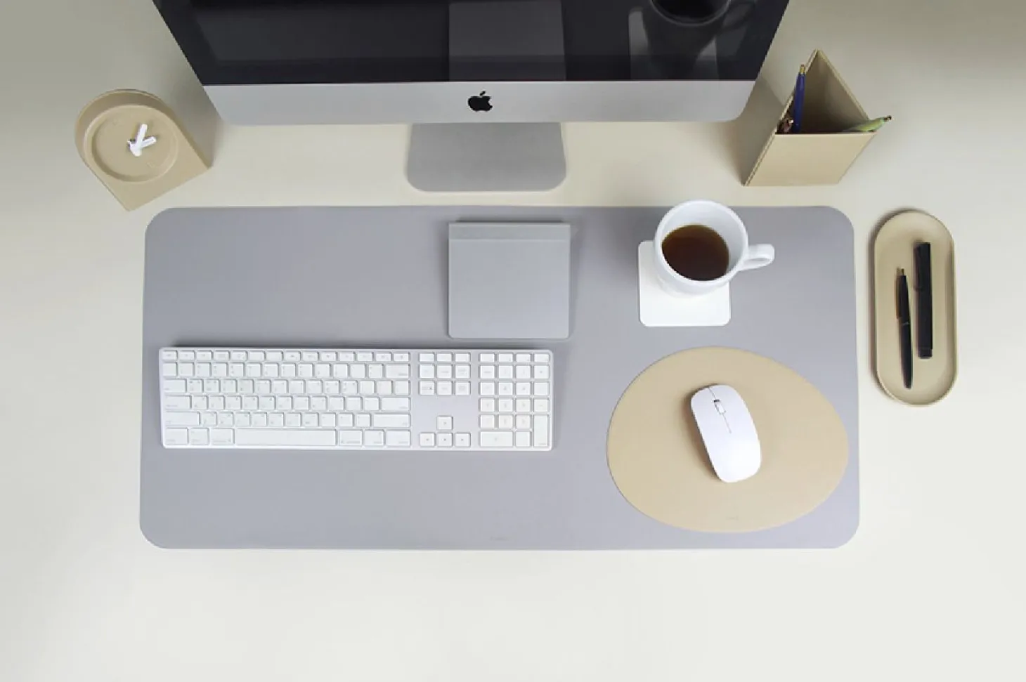 Vegan Leather Wide Desk Mat