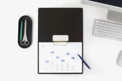 Vertical Folding Vegan Leather Clipboard