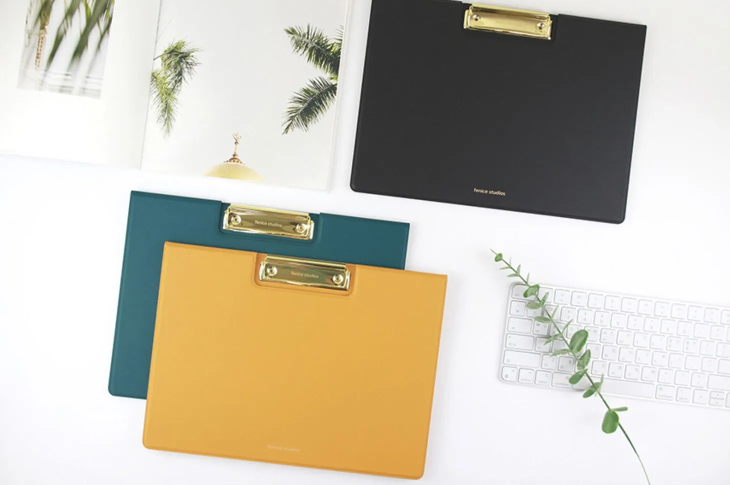 Vertical Folding Vegan Leather Clipboard