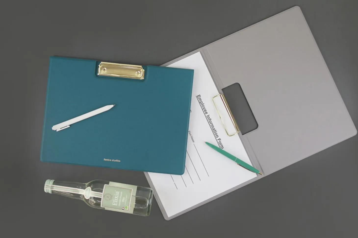 Vertical Folding Vegan Leather Clipboard