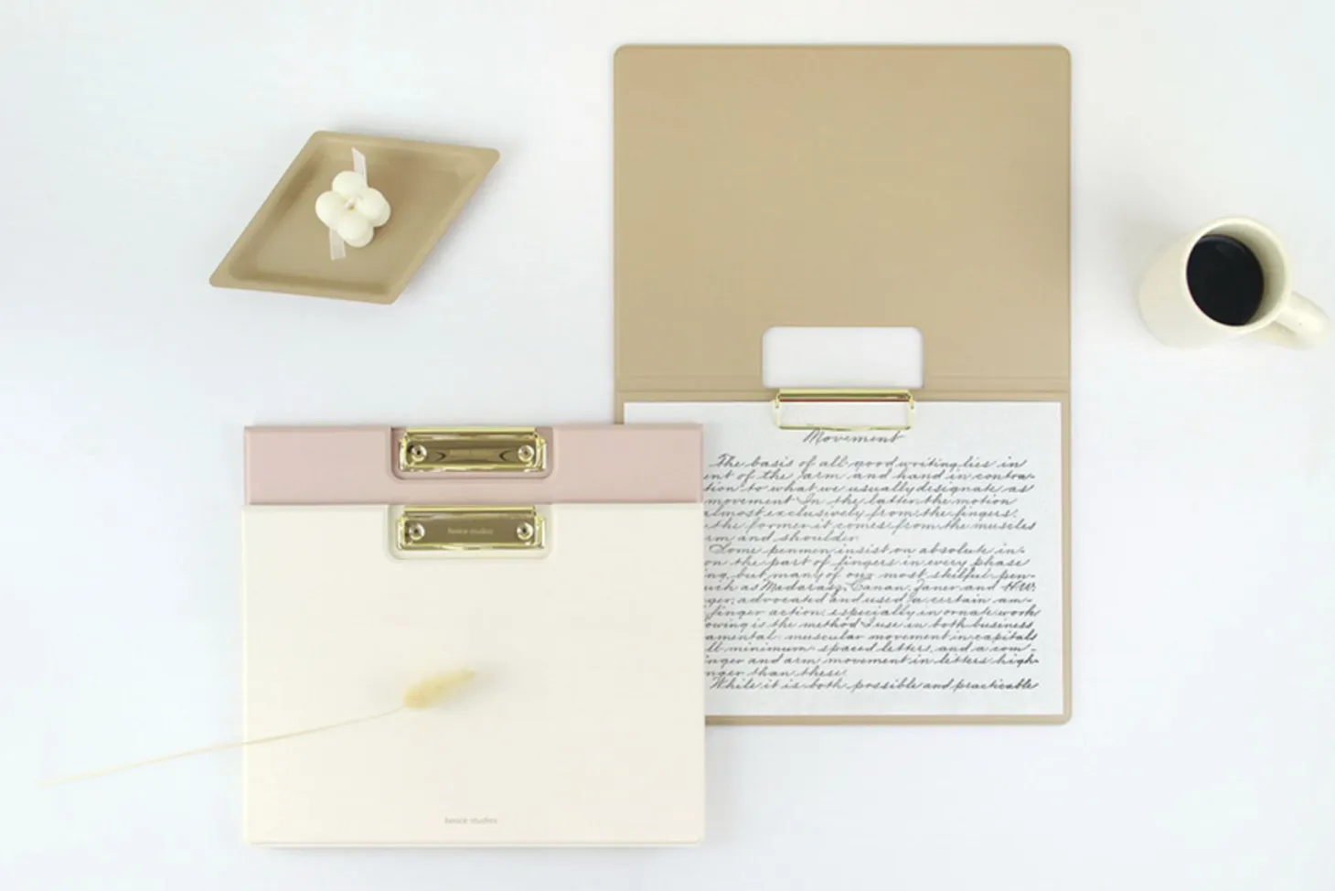 Vertical Folding Vegan Leather Clipboard