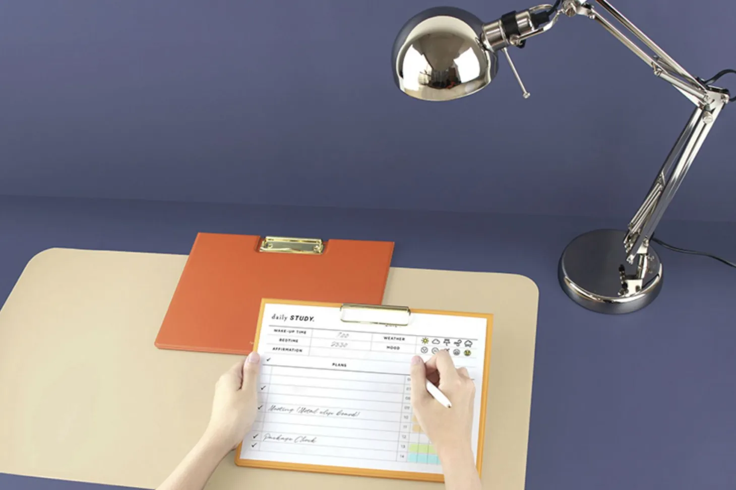 Vertical Folding Vegan Leather Clipboard