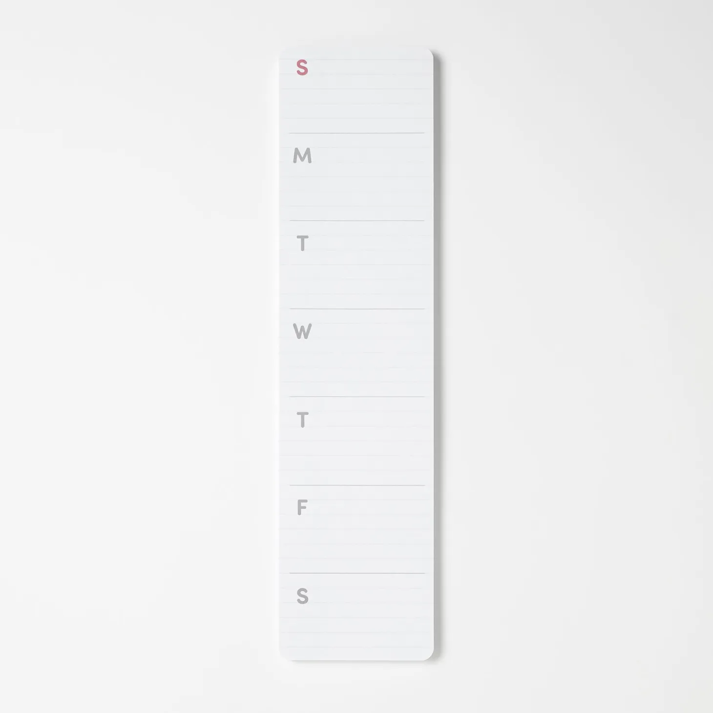 Vertical Weekly Schedule Sticky Note