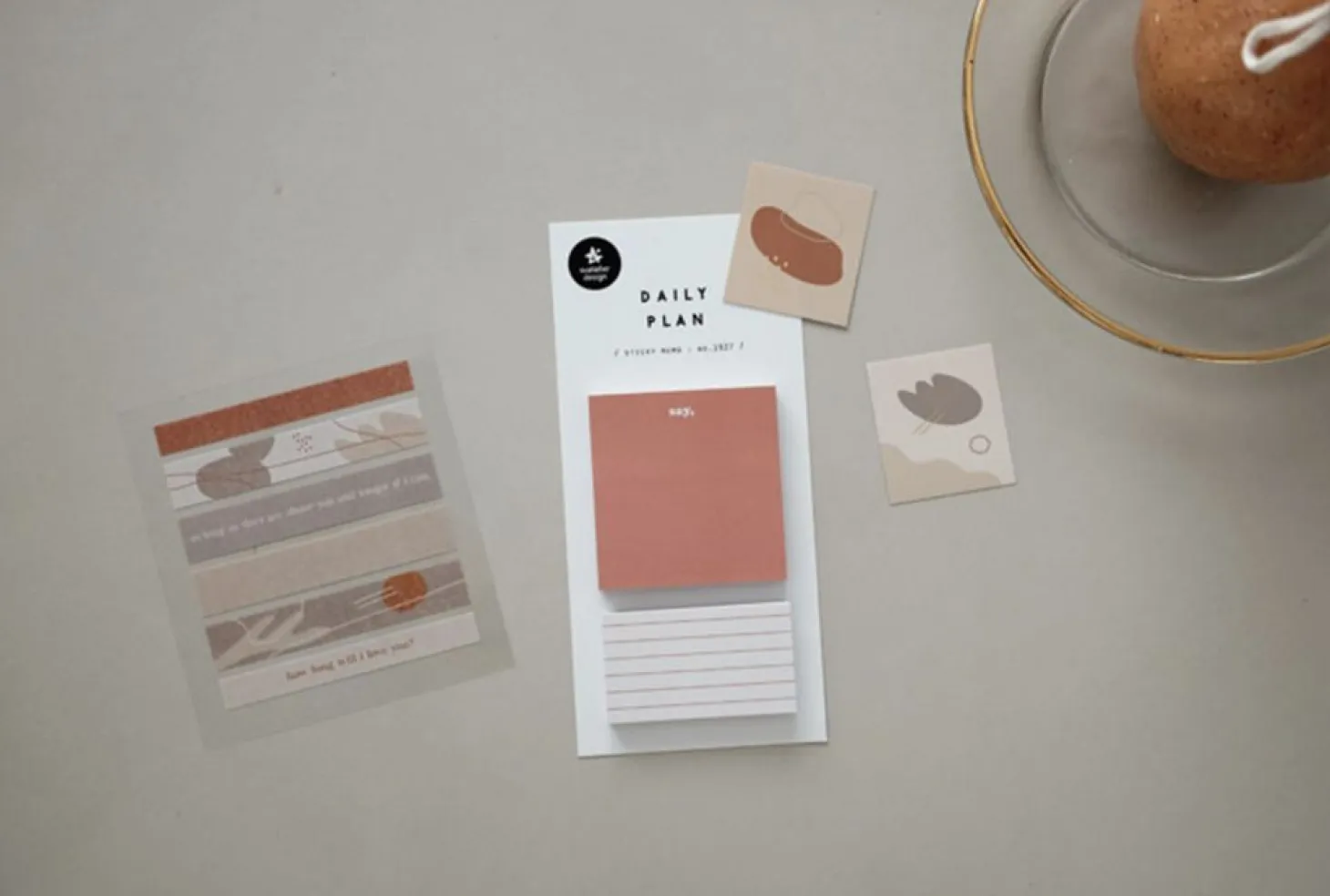 Warm Tone Daily Plan Sticky Note