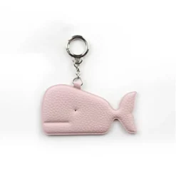 Whale Vegan Leather Key Ring