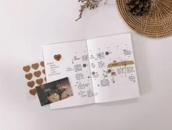 White Stitched Monthly Planner