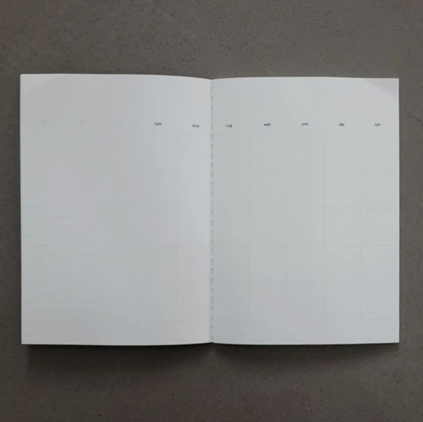 White Stitched Monthly Planner
