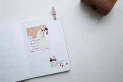 White Stitched Monthly Planner