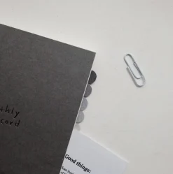 White Stitched Monthly Planner