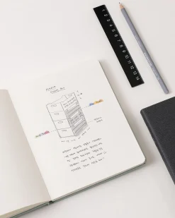 Wide Record Hardcover Grid Notebook v2