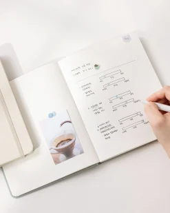 Wide Record Hardcover Grid Notebook v2