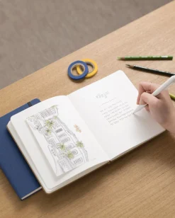Wide Record Hardcover Plain Notebook