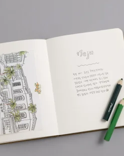 Wide Record Hardcover Plain Notebook