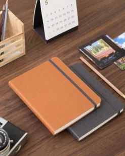 Wide Record Hardcover Plain Notebook