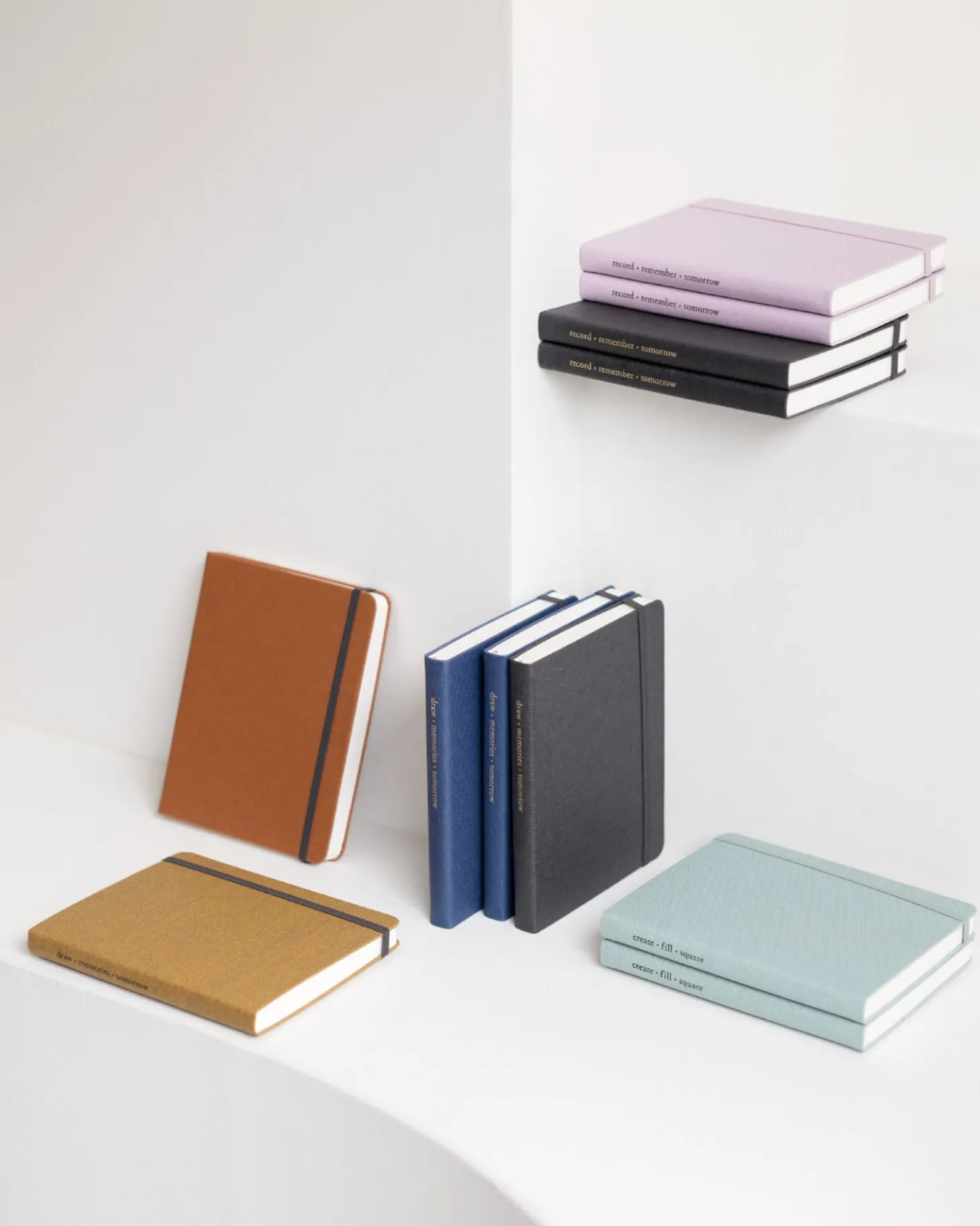 Wide Record Hardcover Plain Notebook