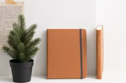 Wide Record Hardcover Plain Notebook