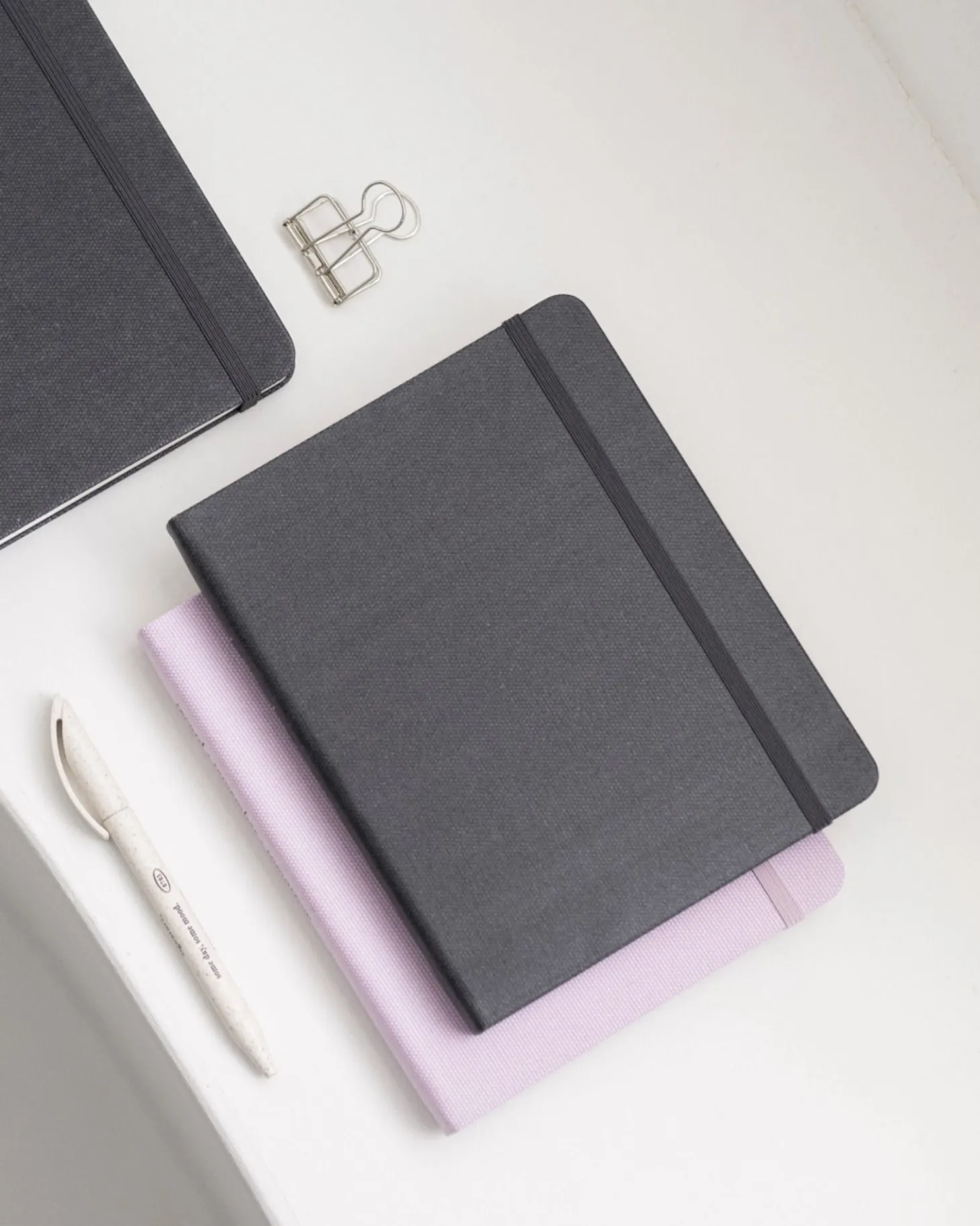 Wide Record Hardcover Plain Notebook