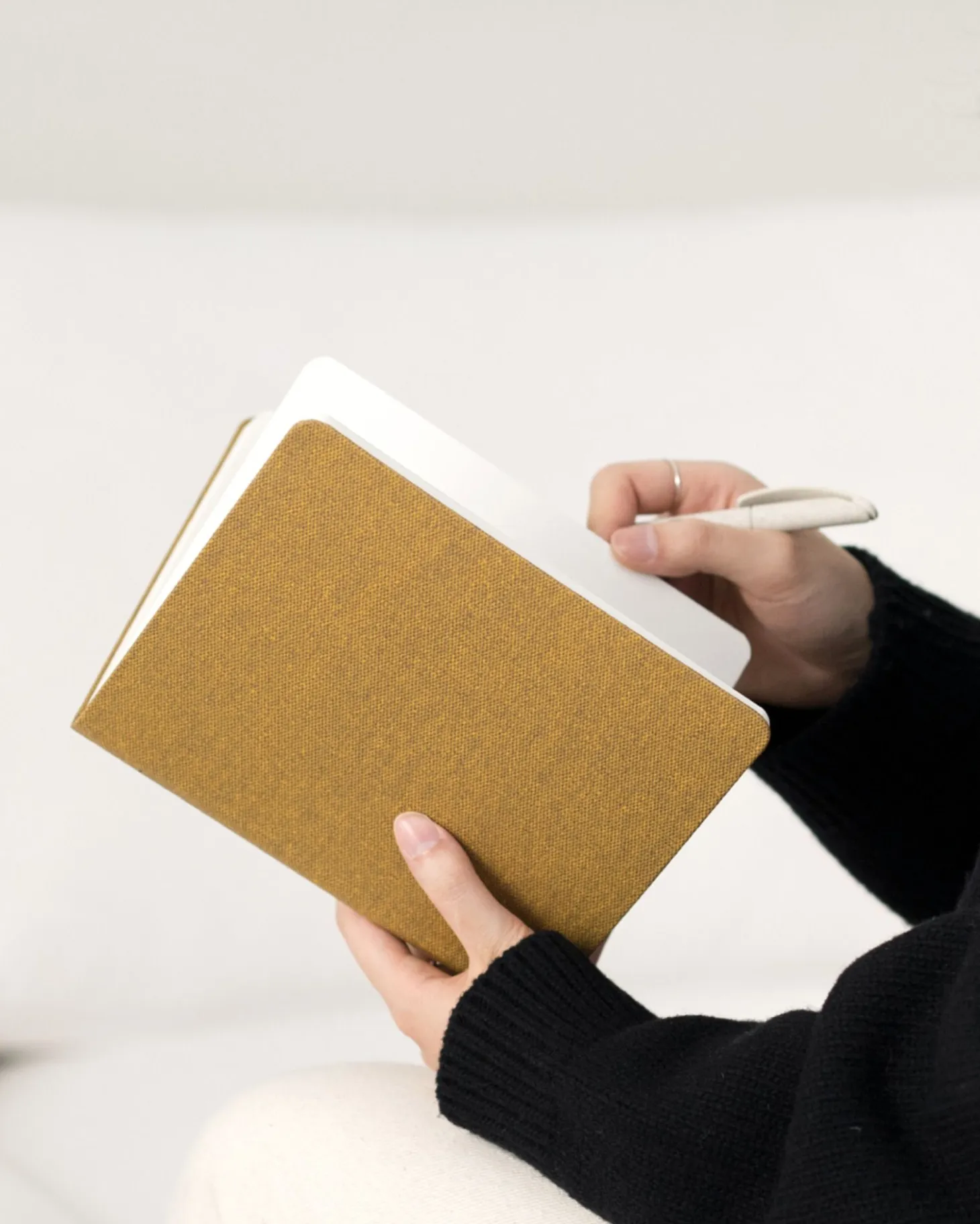 Wide Record Hardcover Plain Notebook