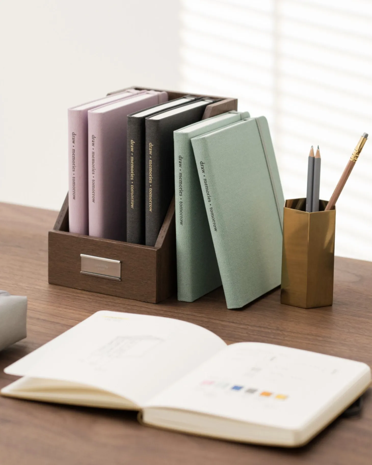 Wide Record Hardcover Plain Notebook
