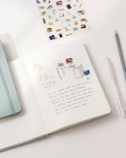 Wide Record Hardcover Plain Notebook v2