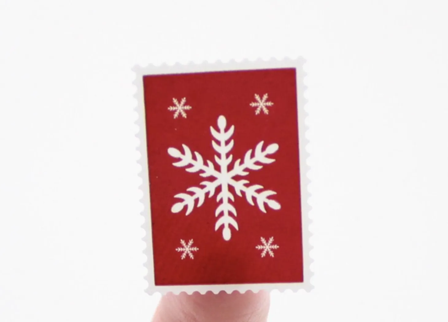 Winter Holiday Stamp Deco Sticker
