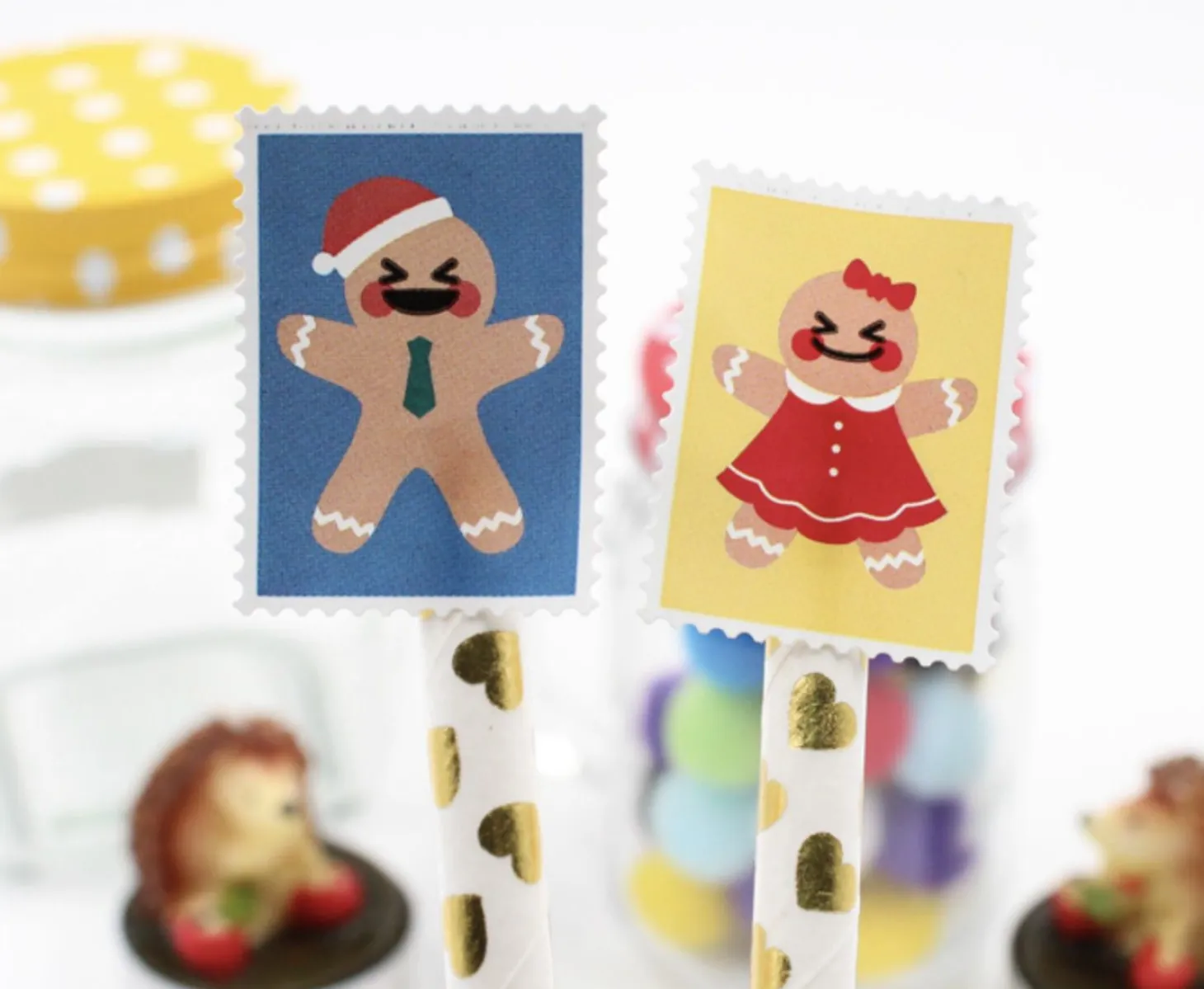 Winter Holiday Stamp Deco Sticker