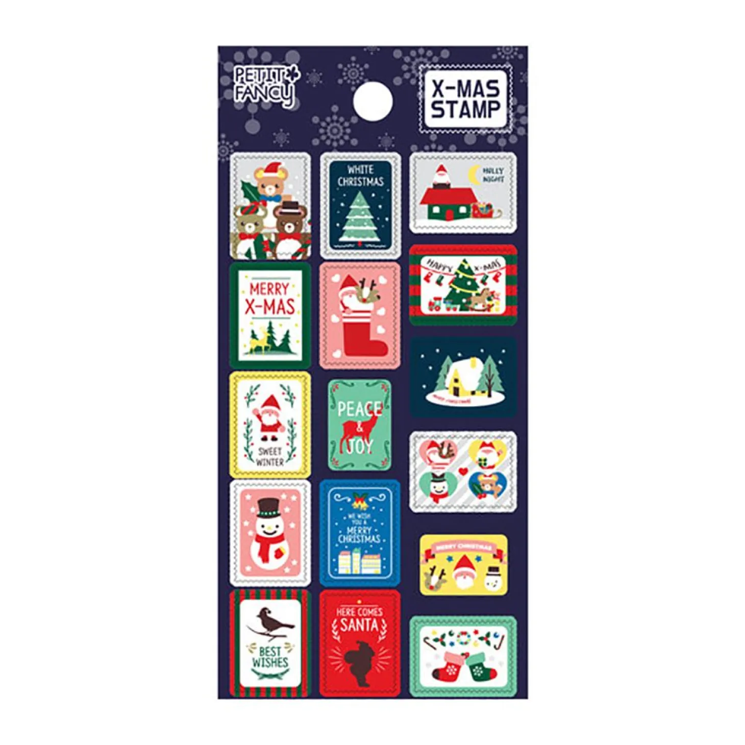 Winter Holiday Stamp Deco Sticker