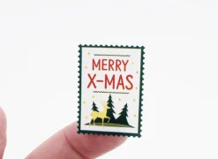 Winter Holiday Stamp Deco Sticker
