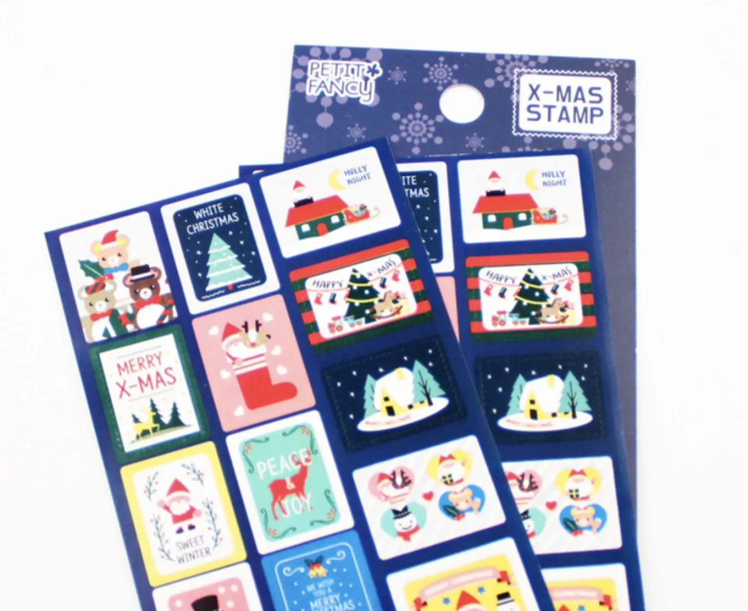Winter Holiday Stamp Deco Sticker
