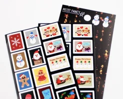 Winter Holiday Stamp Deco Sticker