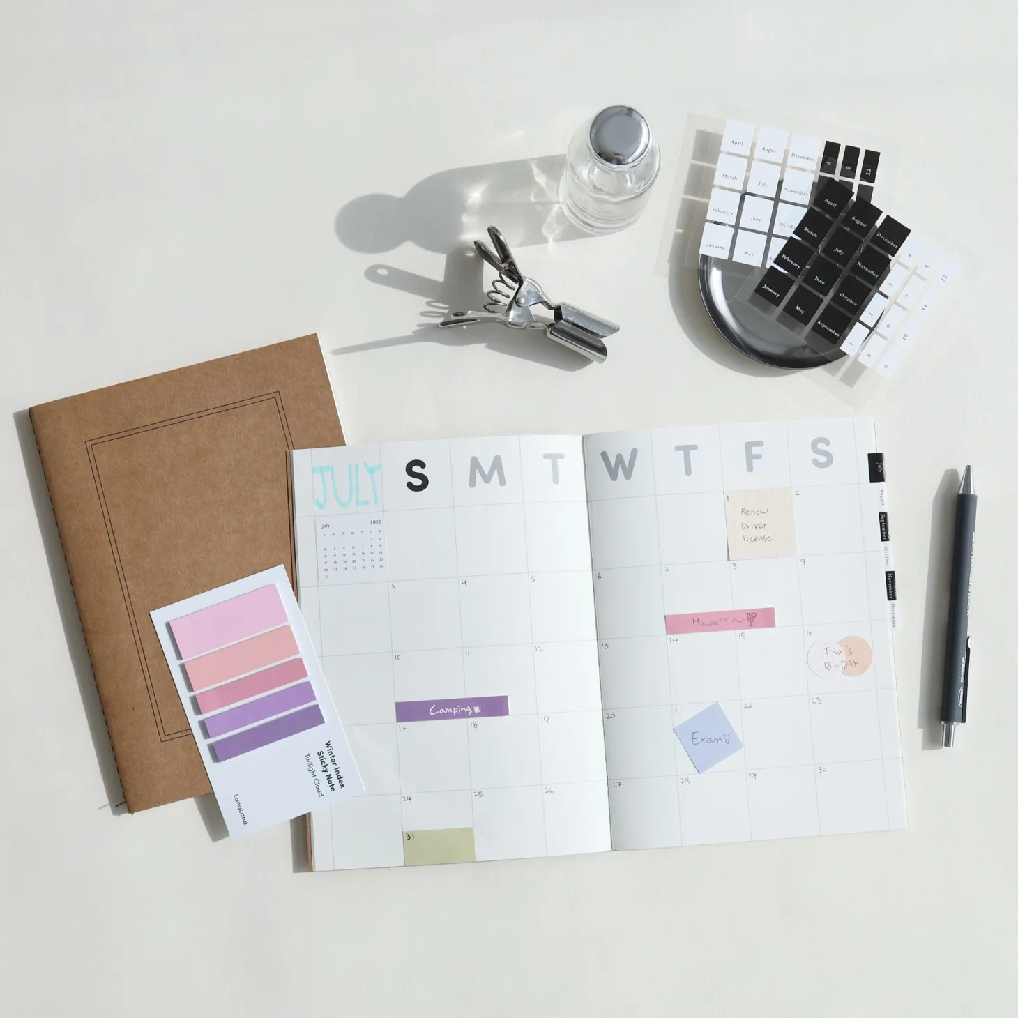 Winter Index Sticky Note