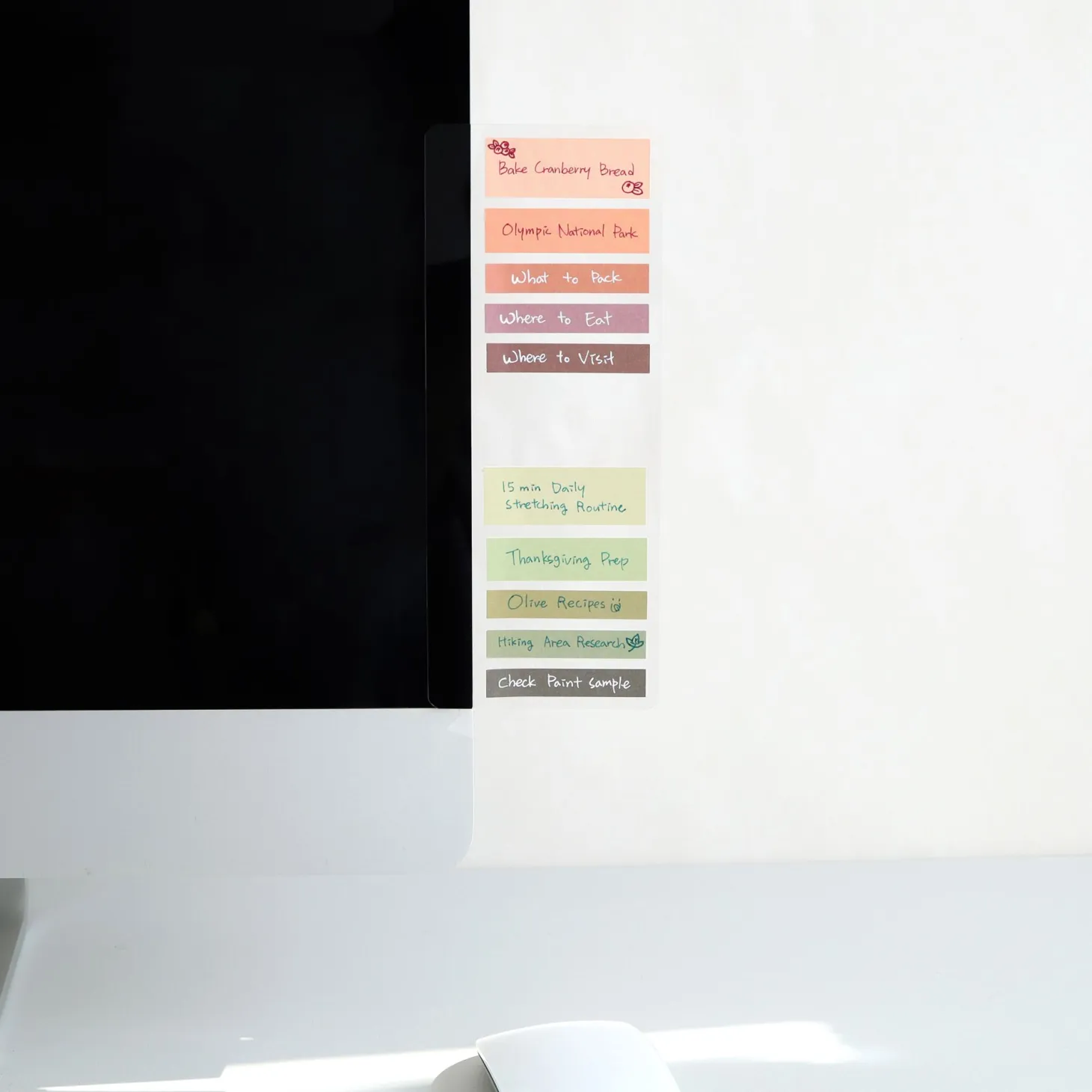 Winter Index Sticky Note