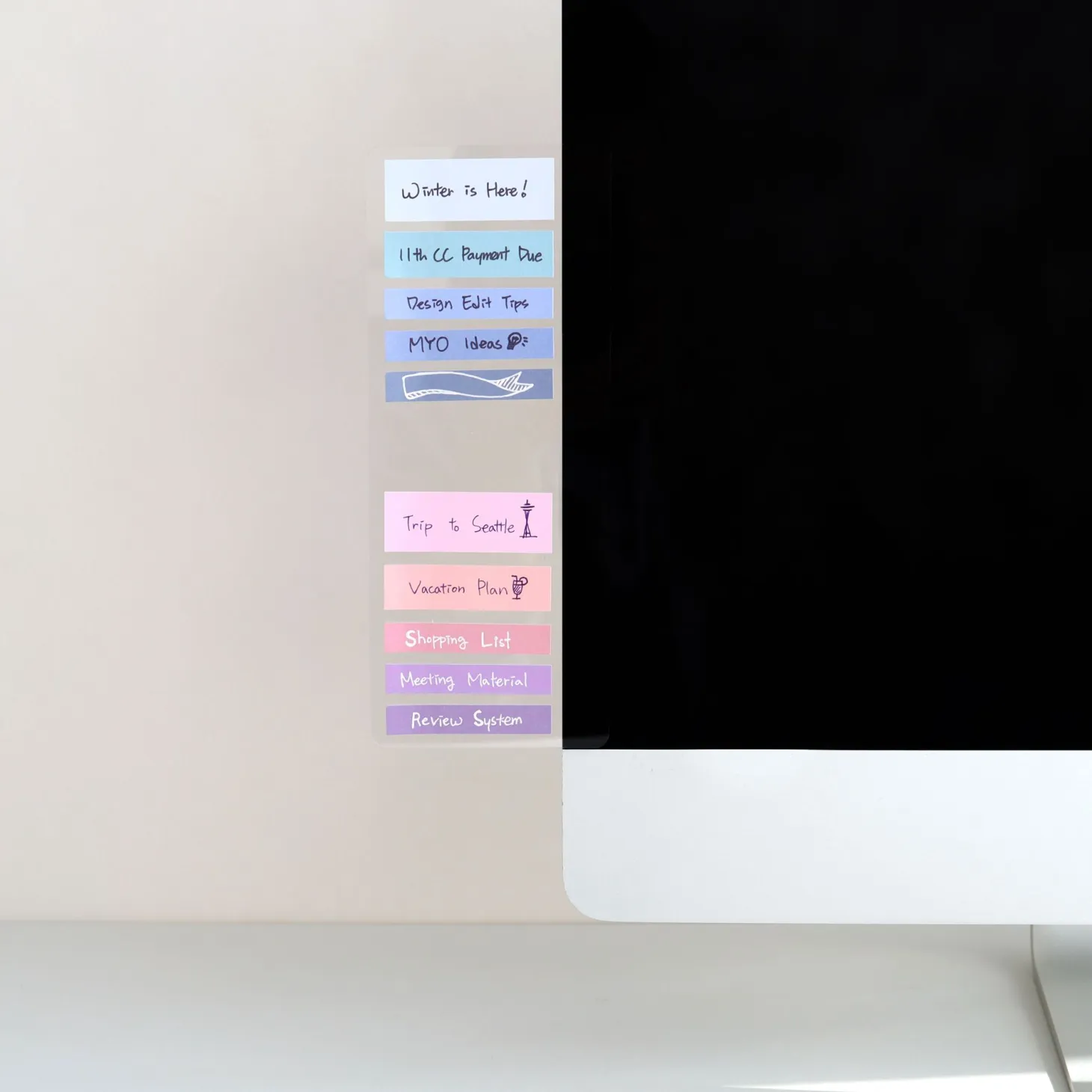 Winter Index Sticky Note