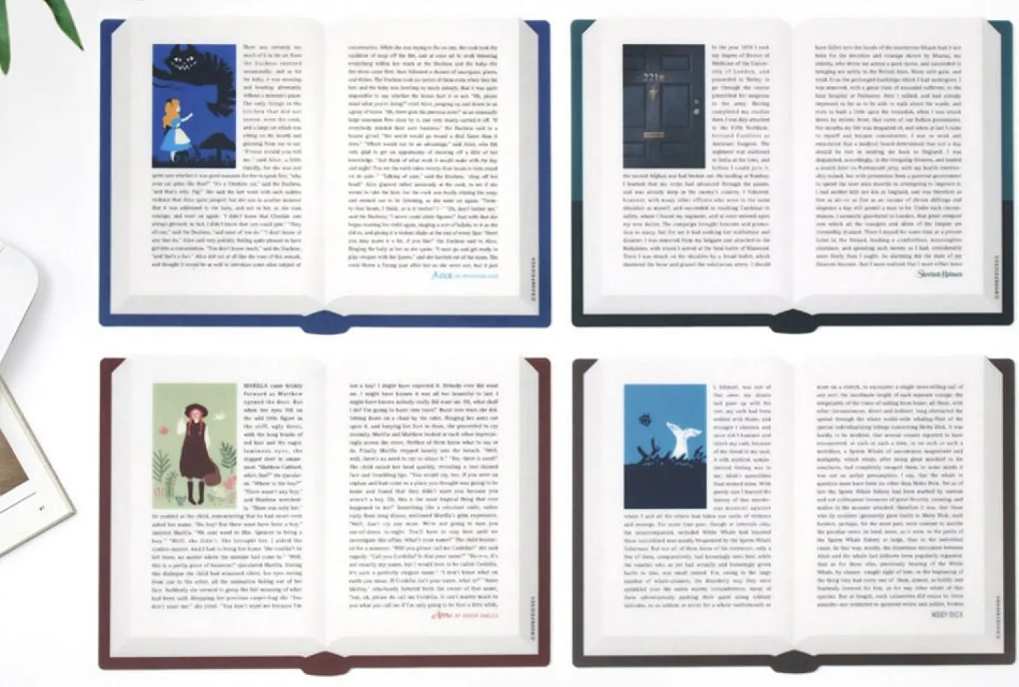 World Literature Opened Book Mouse Pad
