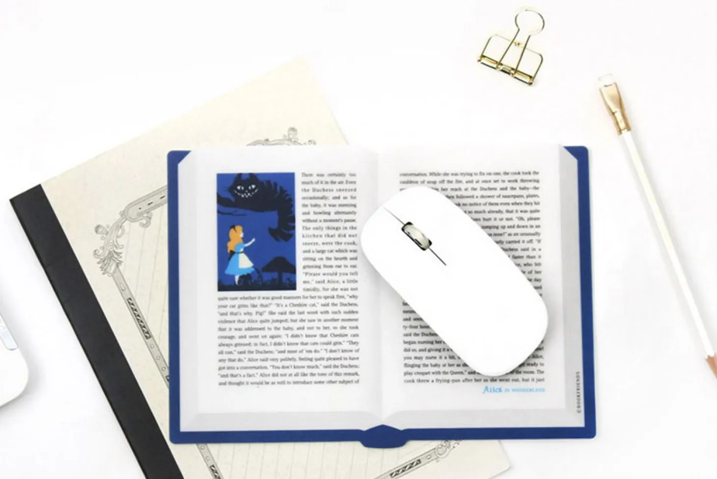 World Literature Opened Book Mouse Pad