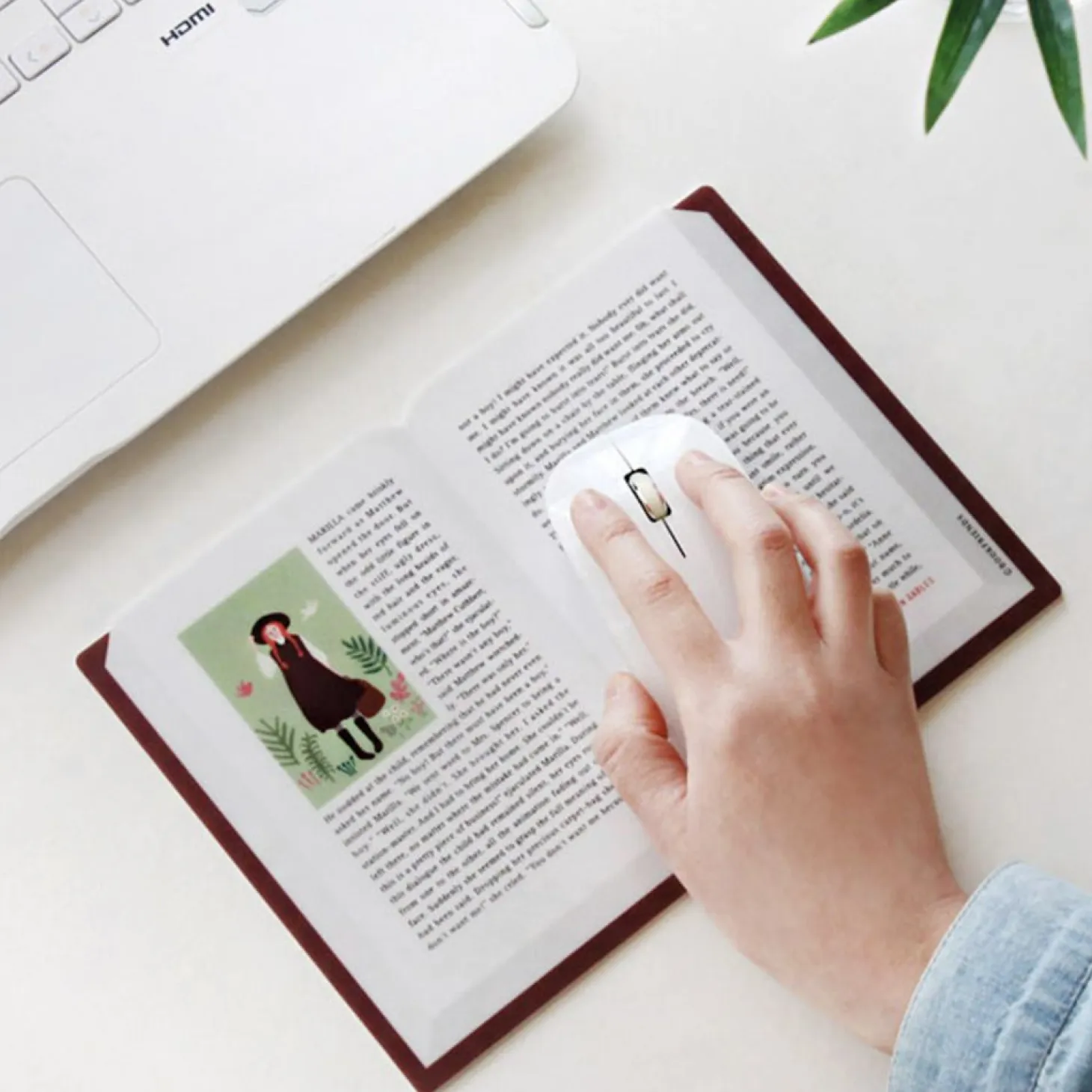 World Literature Opened Book Mouse Pad