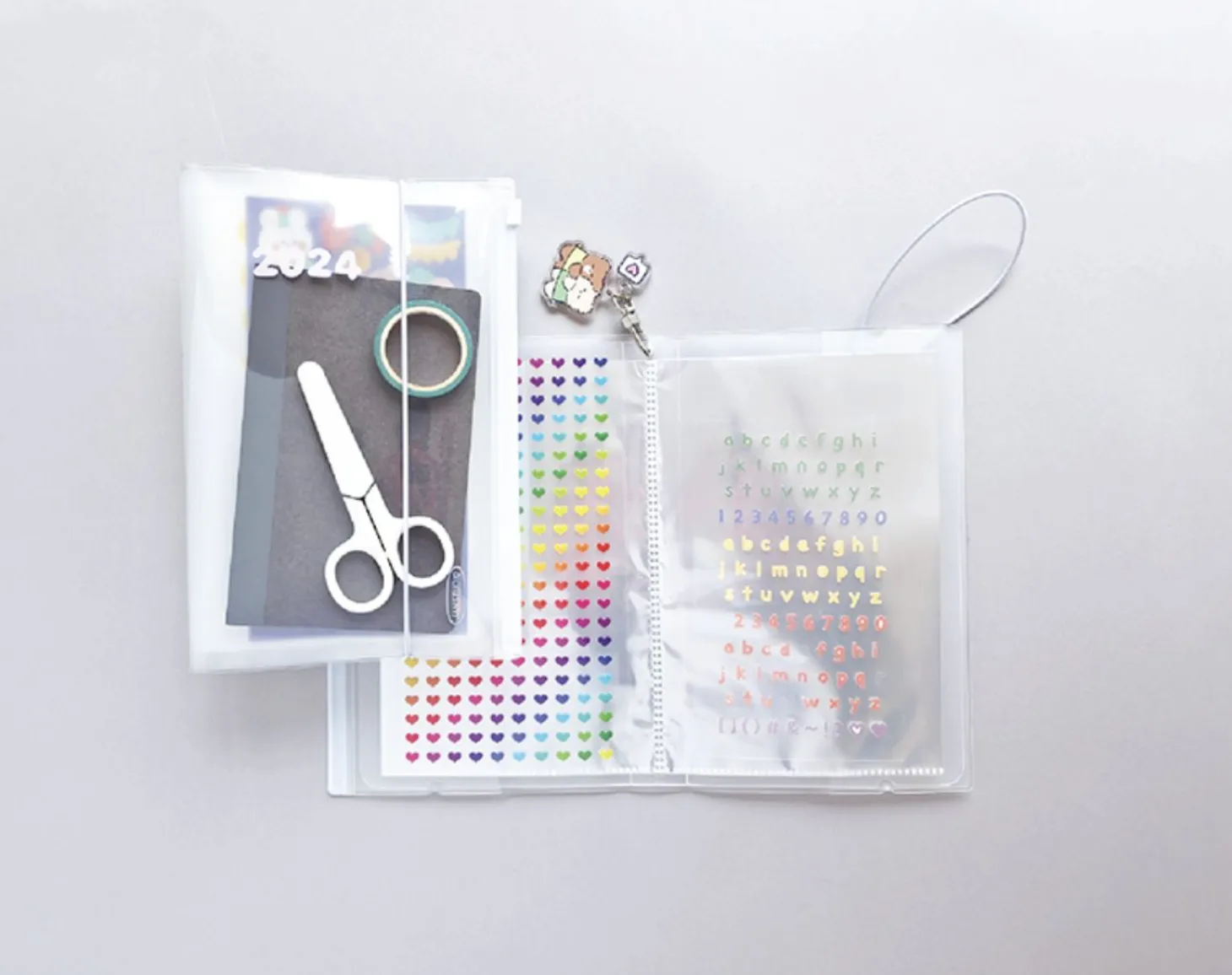 Zipper Sticker Pocket Binder